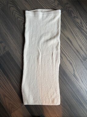 H&M Cream Ribbed Knit Tube Skirt - Women